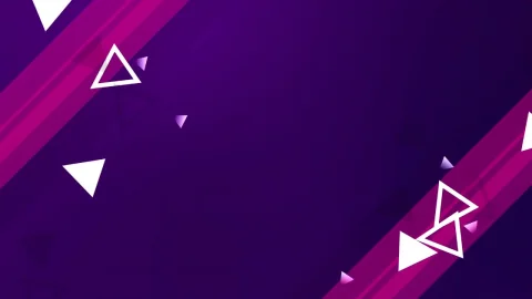 مقدمة متحركة بخلفية أرجوانية ومثلثات بيضاء
